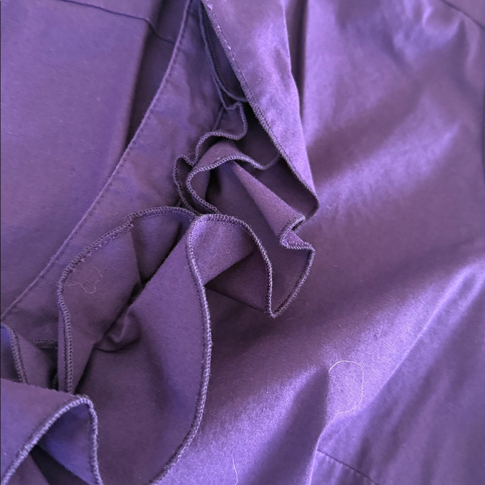 Bebe‎ Deep Purple Ruffle Top Small - Picture 9 of 14
